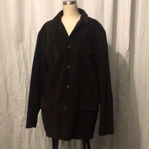 Brown suede leather jacket